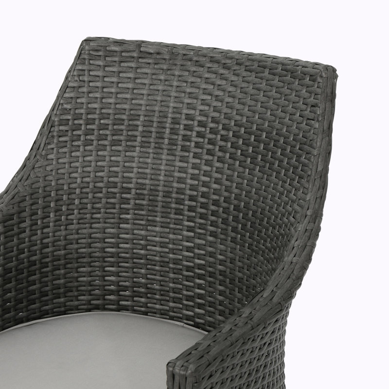 Ensemble de 2 fauteuils de patio, Gris pâle / gris
