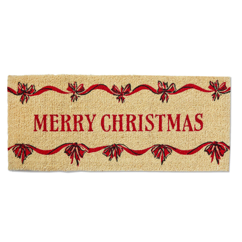  Tapis «Merry Christmas Bows Estate Coir», 17 x 40
