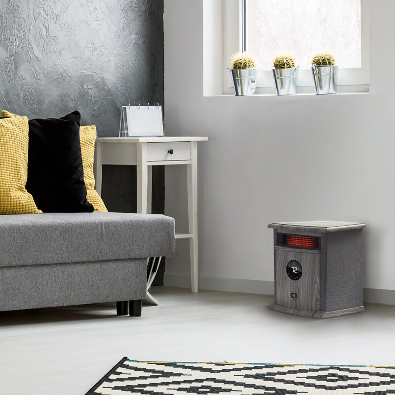 Gray Electric Infrared Convection Heater with Thermostat