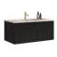 Meuble-lavabo flottant en chêne 36 po avec lavabo en céramique-92074898