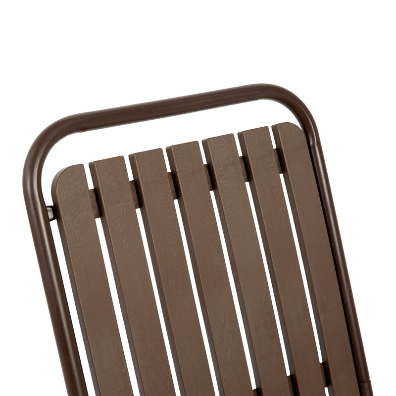 5 chaises et table de salle à manger d'extérieur - Brun pour les occasions de jardin patio