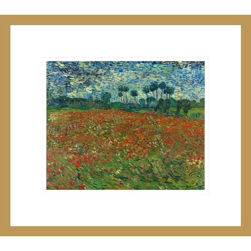 «Field with Poppies» par Vincent van Gogh, H 13,75 po x l 15,59 po