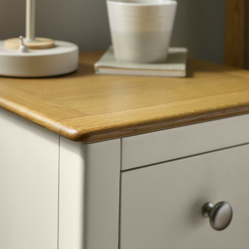 Amrico 34cm W Bedside Table, Light Grey