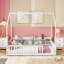 Lits avec rangement, lit simple en bois de pin pour chambre d'enfant moderne
