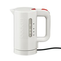 SUSTEAS 1.8L Electric Water Kettle with Temperature Gauge, Hot Water Boiler & Tea Heater with Curved Handle, Visible Water Level Line, LED Light, Auto