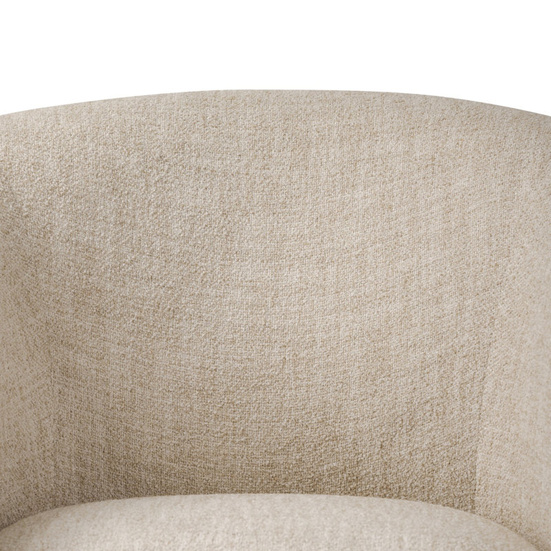 Channing Swivel Barrel Chair, Yuma Cream Polyester Blend
