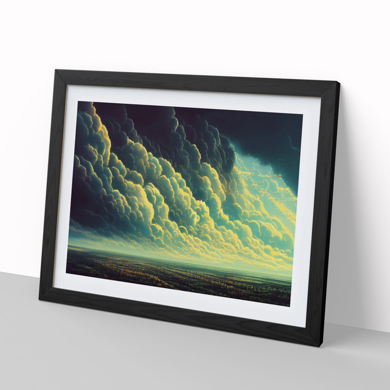 Mood Of The Cloud - Single Picture Frame Print, Black Framed, 46cm H x 64cm W x 2cm D