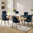 Kanalu 19.25" W Modern Upholstered Dining Chair Set with Solid Wood Legs