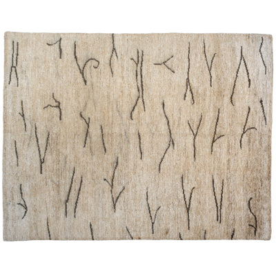 One-of-a-Kind 9'2" X 12' New Age Hemp Area Rug in