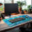 CounterArt Blue Fluidity Large Waterproof Desk Protector Mat 32" x 16"