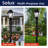 Solus 6ft. Surface Mount Lamp Post with Decorative Cross Arm, Convenience Outlet, Dusk-to-Dawn Photocell Sensor and and Decorative Base Cover