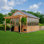 Ensemble de serre d'extérieur en bois de cèdre et en polycarbonate avec pergola de 13 pi x 11 pi Backyard Discovery Bellerose XL