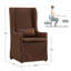 Fauteuil à oreilles de 25,25 po de largeur avec housse en lin Sela-2144379862