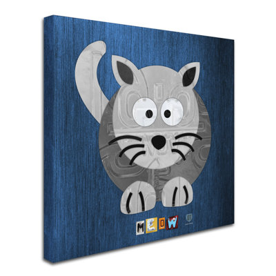 Art sur toile Guillory Meow The Cat par Design Turnpike