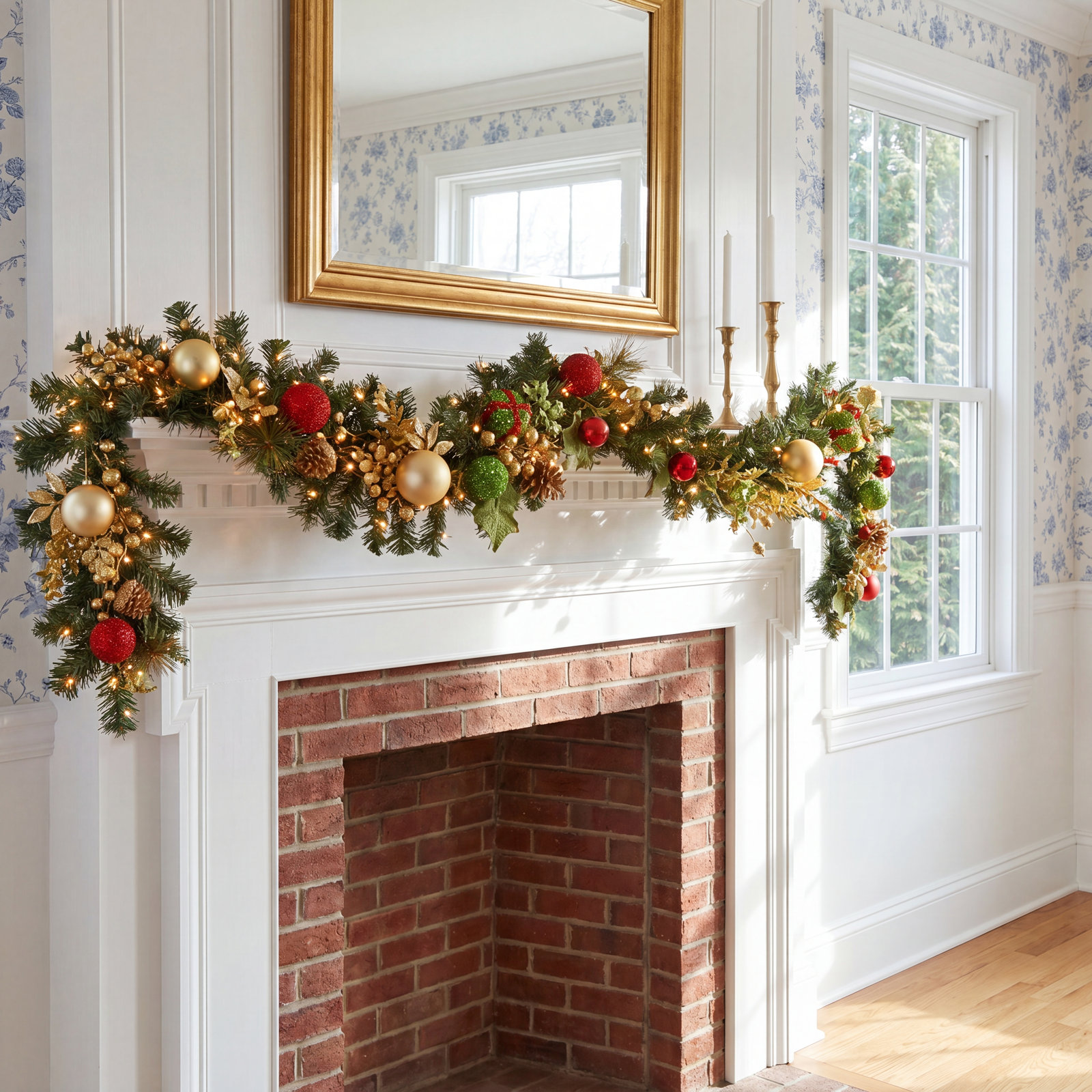 72" Pre-Lit Berry Christmas Garland