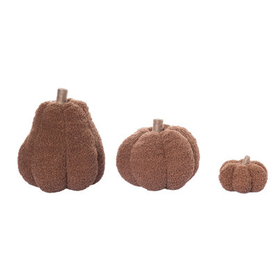 Ophelia & Co. 9 in. Brown Harvest Pumpkin Set of 3