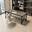 Bureau d'ordinateur 78,7 po en acier industriel, table de direction, bureau rectangulaire - très grand espace de travail, panneau de fibres à densité moyenne de 0,98 po d'épaisseur-291069885