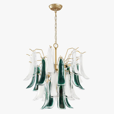 7 - Light 23.7'' W Modern Glass Chandelier for Living room Bedroom
