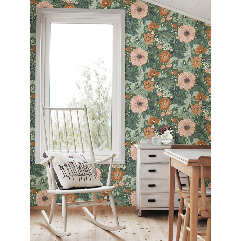 Rouleau de papier peint L 33 pi x l 20,9 po Adamo Nouveau, Vert