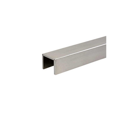 FHC CRVG8SKBS 1-5 / 16 "x 1-5 / 16" trousse d'échantillon de rail de V-Cut 12 "de long - Acier inoxydable brossé