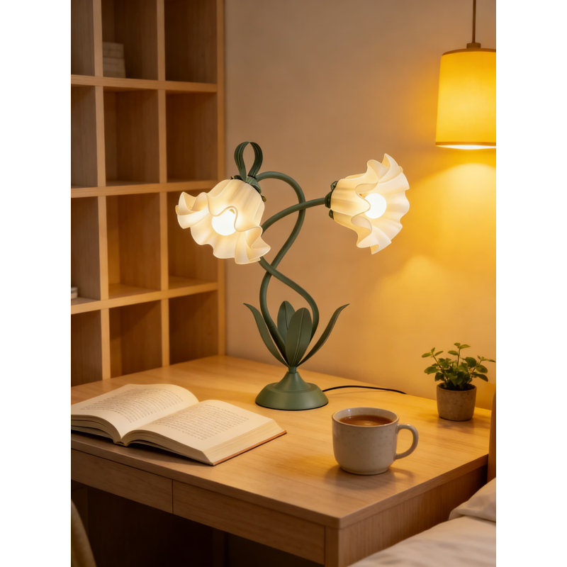 Lampe de bureau vintage avec col-de-cygne flexible, 3 modes de température de couleur et lampe de lecture à DEL réglable pour la chambre à coucher, le bureau et la maison