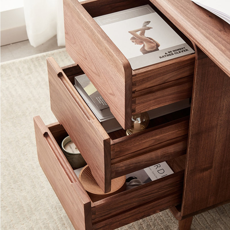 Solid wood office desk, 29.92" H x 55.12" W x 21.65" D