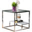 Saniyah Glass Top Frame End Table-163747126