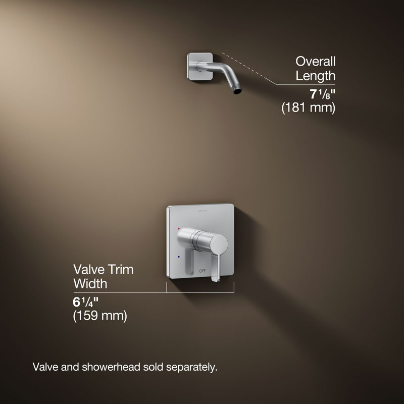 Parallel Shower Trim Set, Polished Chrome