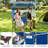 Double Beach Chair with Adjustable Canopy Oversized Folding Camping Chair Navy-1200060631