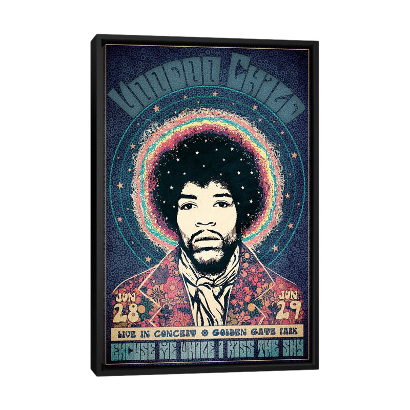 Voodoo Child by Radio Days - Print on Canvas, Black Framed, 66.04 cm H x 45.72 cm W