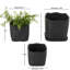 Ensemble de pots à fleurs ondulés en céramique 3 pièces Cole and Grey-1536505053-1536505050