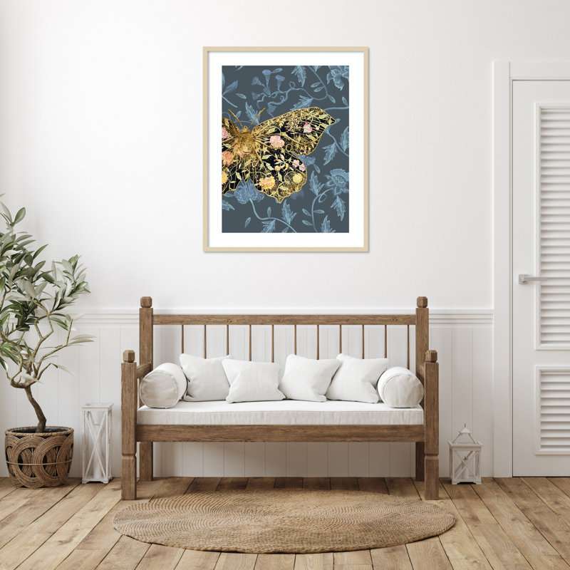 «Nesting Butterfly I» par Melissa Wang, reproduction d'art murale en bois, H 41 po x l 33 po