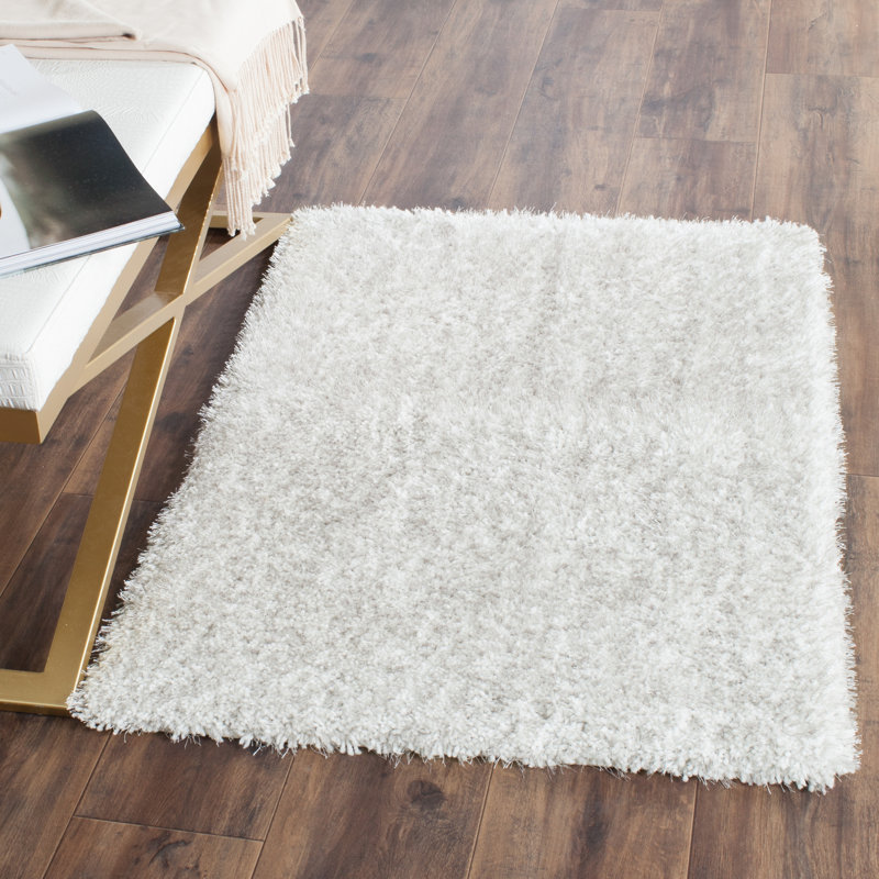 Winnett Shag Hand Tufted Performance Solid Color Rug, Rectangle 2'6" x 3'8"
