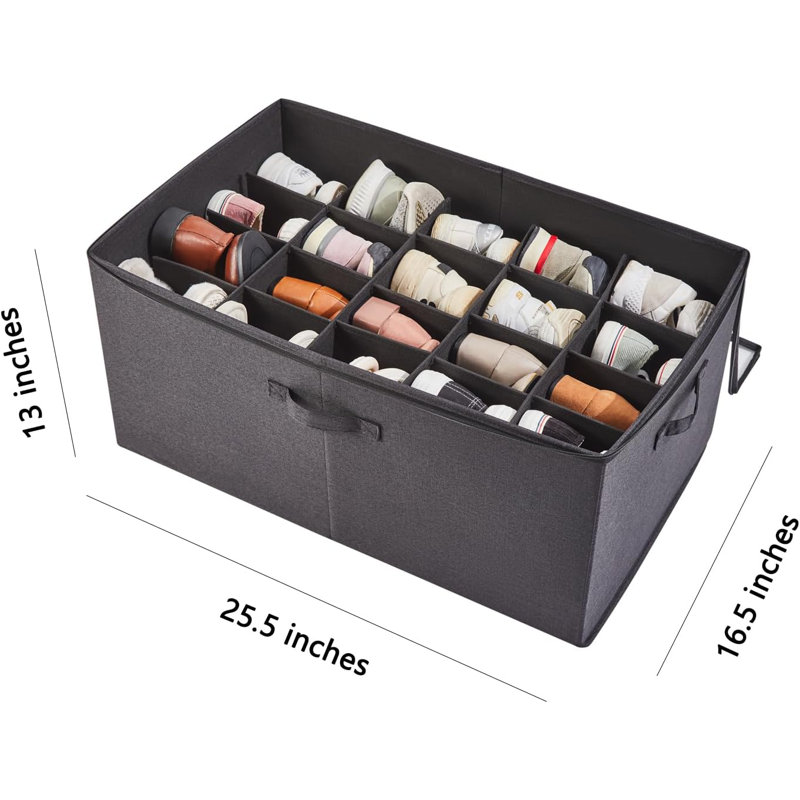 Foldable Shoe Storage Organizer With Clear Cover