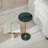 Modern Marble Pedestal Drink Table With Weighted Base, Compact Accent Side Table For Living Room, Bedroom, Or Small Spaces