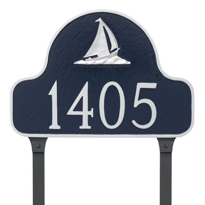 Sailboat Arch Address plaque