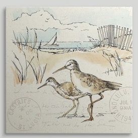 « ix pi anne tavoletti », impression Coastal Breeze, H 35 po x l 35 po x P 1,5 po, Toile