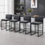 Modern Bar Stools Upholstered Counter Stools With Backrests And Metal Legs Kitchen Stools For Island-1584254744