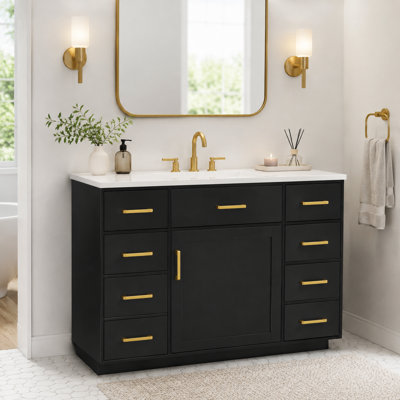 Meuble-lavabo autoportant 48 po avec comptoir d'évier 48 po