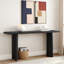 Console moderne avec structure de forme géométrique et grain de bois-1840115536