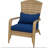 Comfortable Rattan Wicker Patio Chair with Tall Curved Backrest and Soft Cushions for Indoor and Outdoor Use-1784899722