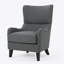 Fauteuil à oreilles rembourré Columbus-107531765