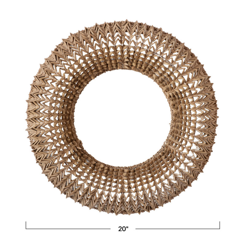 Hand-Woven Natural Buri Palm 20'' Outdoor Wreath