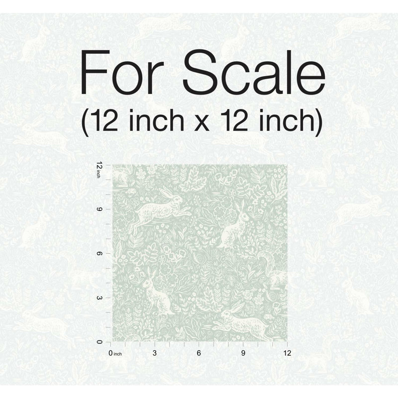 Papier peint 27 pi x 27 po Fable, Vert minerai