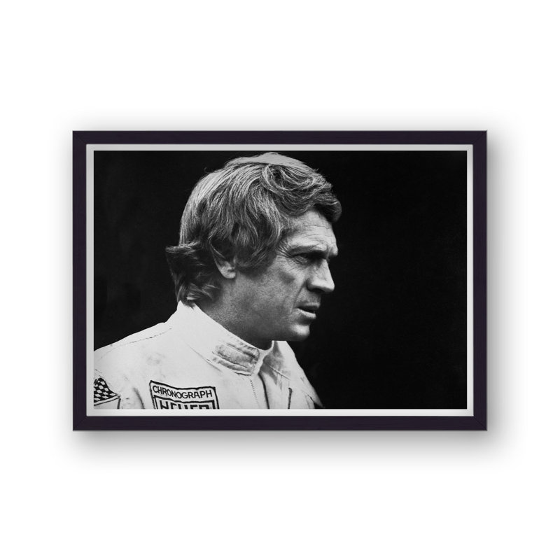 Steve Mcqueen In Motor Racing Suit 9 Le Mans - Single Picture Frame Print