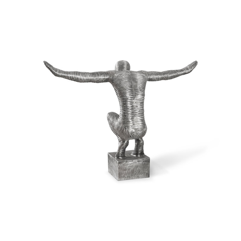 Sculpture à bras tendus, aluminium, petit