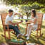 Chaise berçante en bois de sapin-911955617