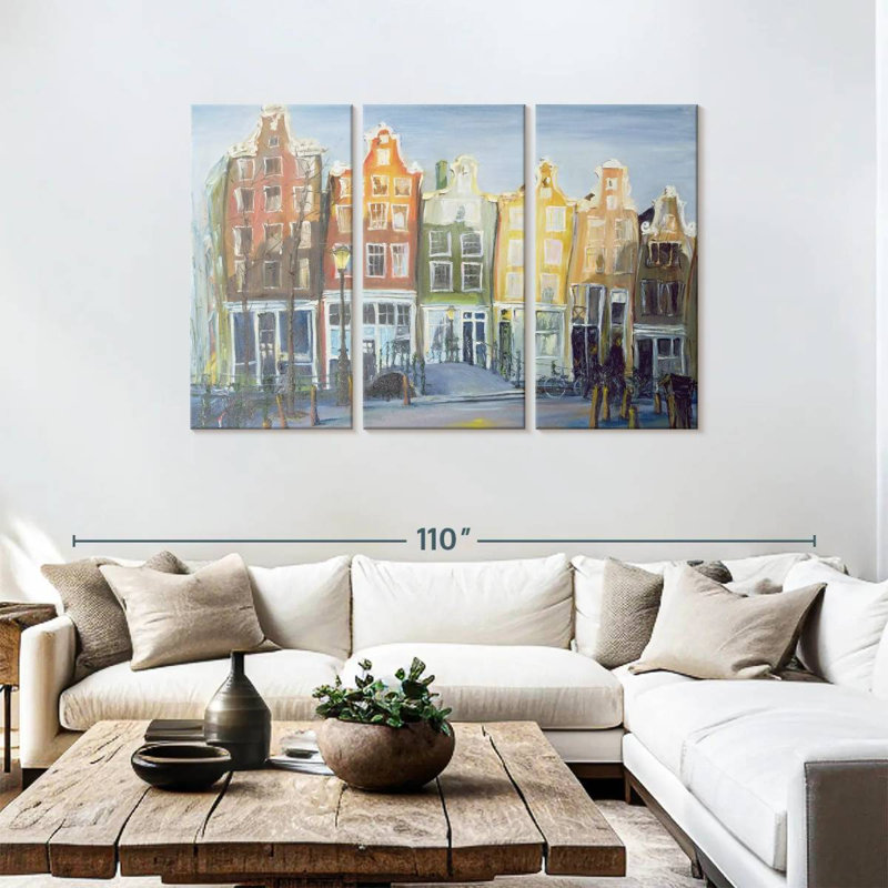 Les maisons Sireci à Amsterdam, H 48 po x l 74 po