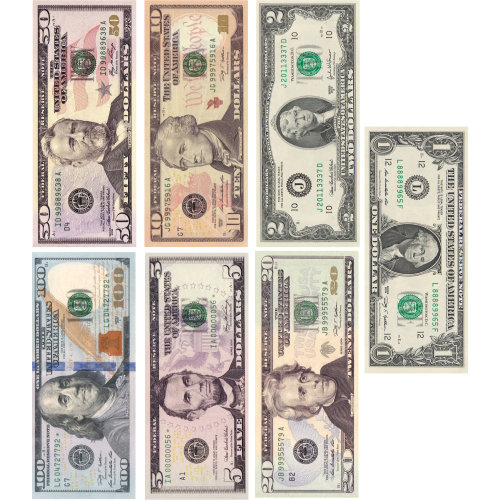 SP13426 Dollar Bill Yall Money Cash Rules Everything 7pack Cardboard Cutout Standee Standup
