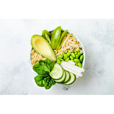 Green Buddha Bowl - Wrapped Canvas Print